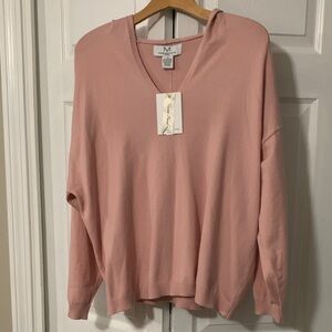Magaschoni Blush V-Neck Sweater